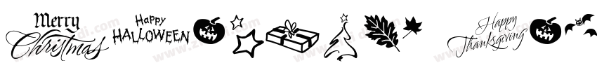 Holiday Alphabe字体转换